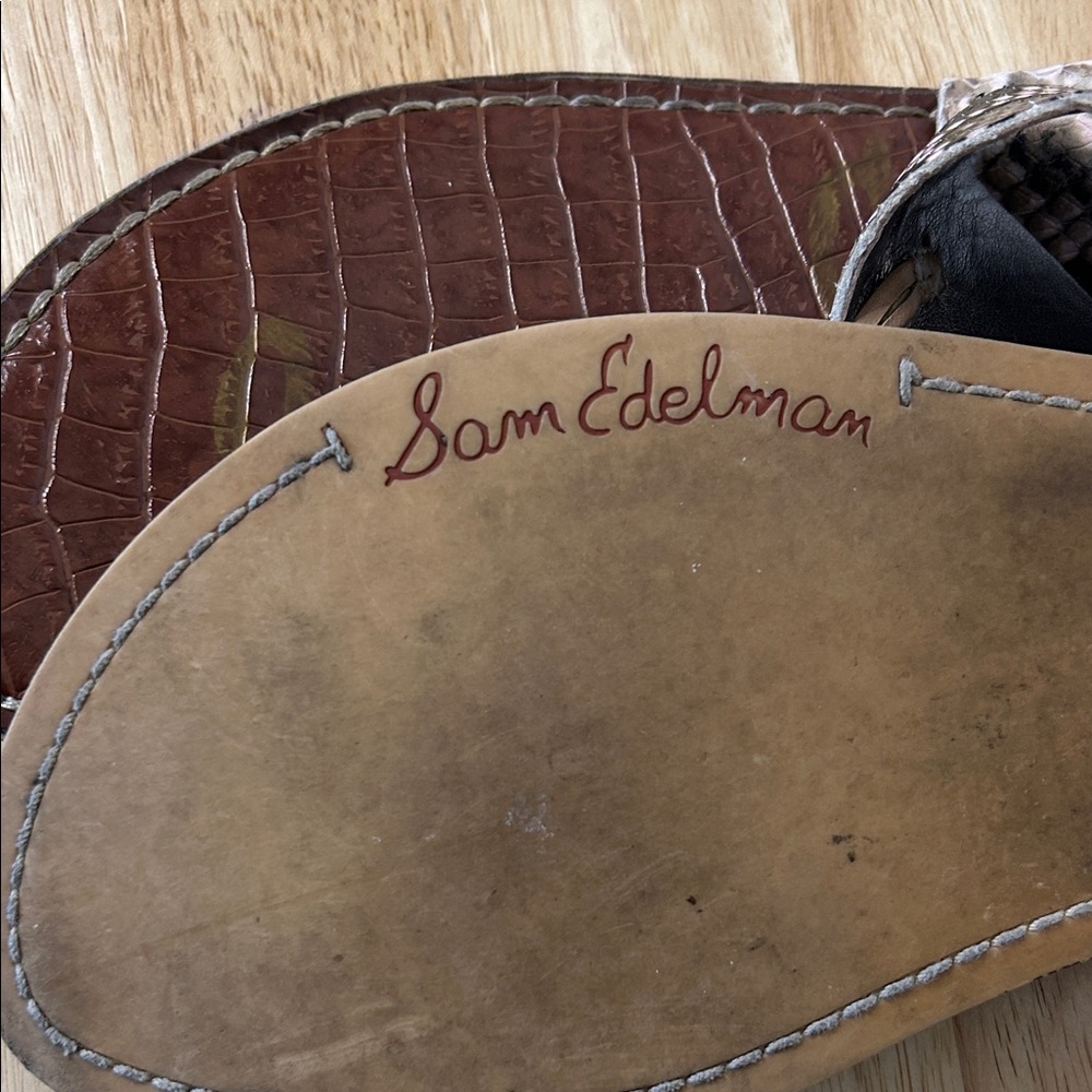 Sam Edelman Snakeskin and Brown Sandals - Picture 2 of 7